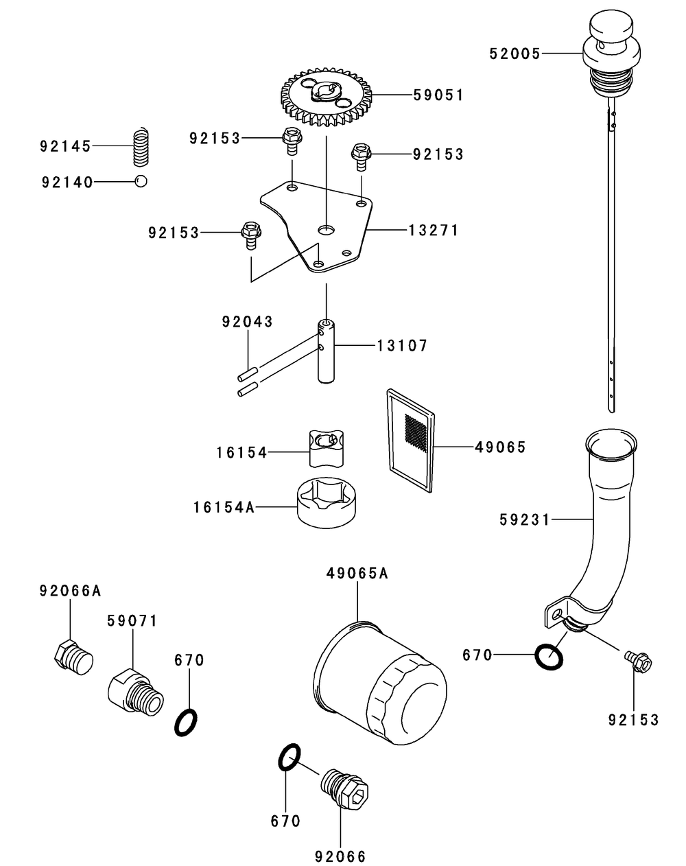 Kawasaki Fx1000-S09 Lubrication Equipment Diagram and Parts List for M72-KW (53BI8CT8050-37HP)(2011 & After) Cub Cadet Lawn Tractor